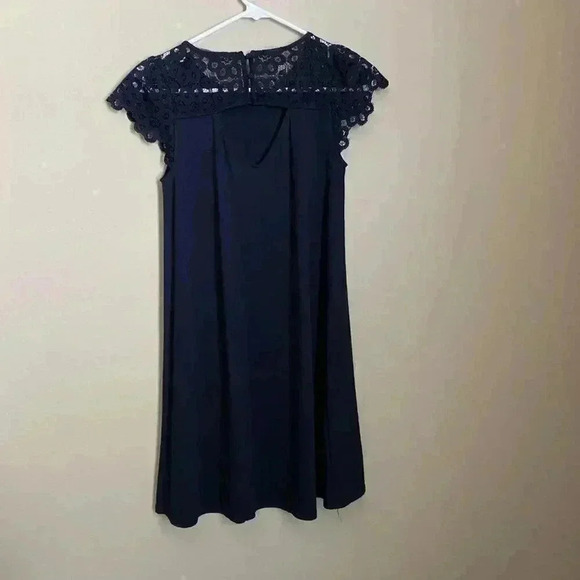 Loft Navy Lace Accents Dress Size XSP - Picture 6 of 11
